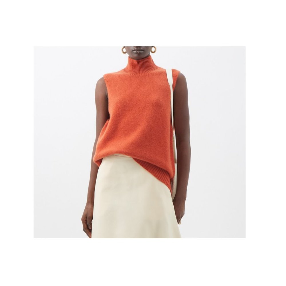 MOTIVI top sweater vest  sleeveless turtle neck knit size L (M)